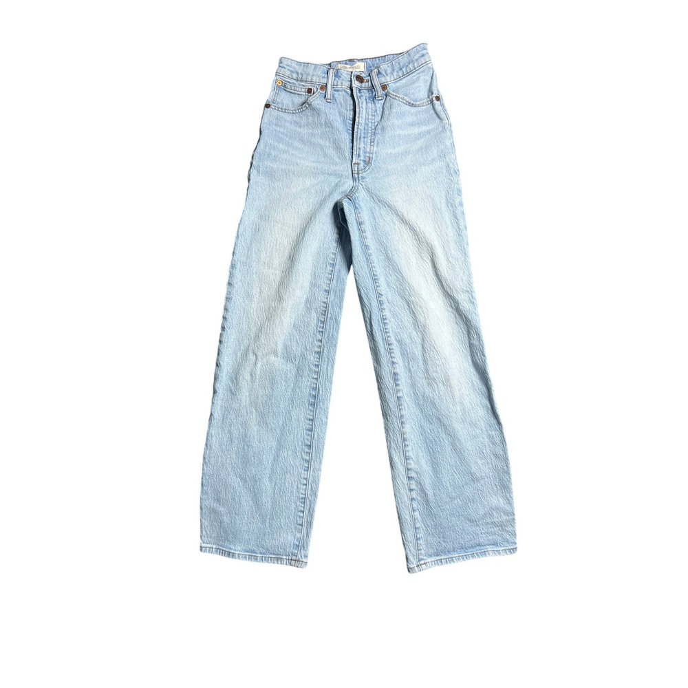 Madewell The Perfect Vintage Wide Leg Jeans Light‎ Wash Denim Women's Size 23